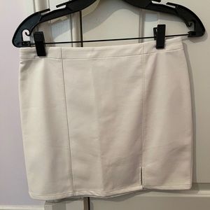 Never been worn White leather skirt